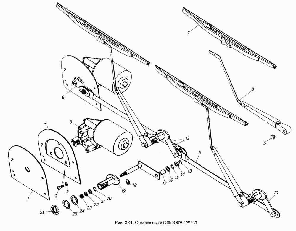 Мотор дворников камаз схема - 88 фото