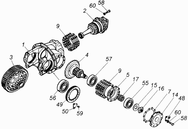 Камаз 43118 схема заднего моста