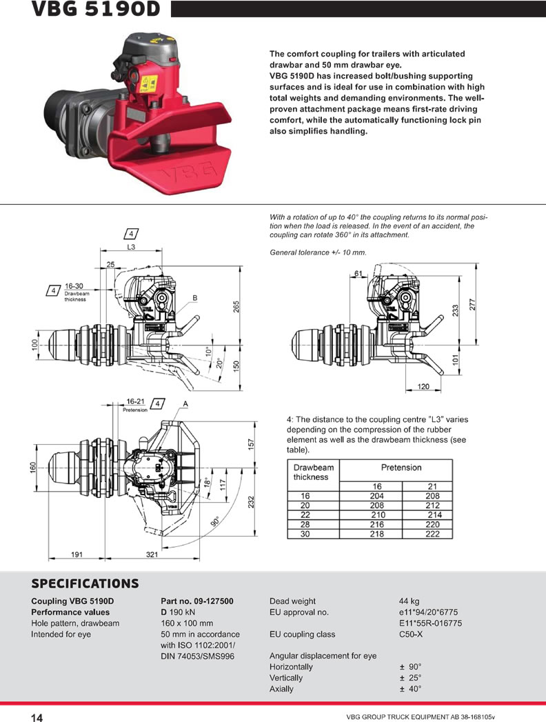 Тягово-сцепное устройство VBG 5190D